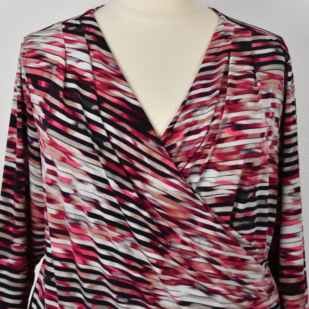 Calvin Klein Stripe Wrap Style Dress - 3x - Picture 2 of 8